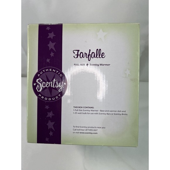 Scentsy Warmer Farfalle Retired DSW-FARF Brown Flowers‎ Leaves Full Size - Picture 1 of 6